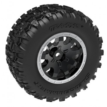 Tires & wheels, assembled (black with satin beadlock wheels, dual pro