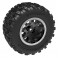 Tires & wheels, assembled (black with satin beadlock wheels, dual pro