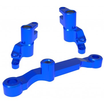 Steering bellcranks, draglink (blue-anodized 6061-T6 aluminum)/ 3x13m