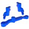 Steering bellcranks, draglink (blue-anodized 6061-T6 aluminum)/ 3x13m