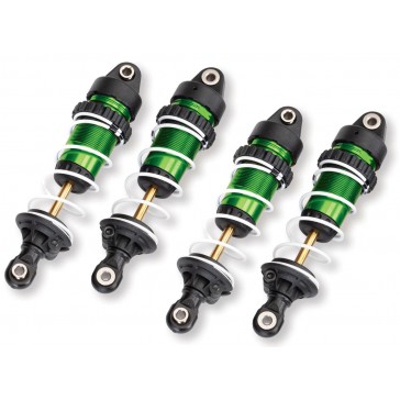 Shocks, GTR long, green-anodized, PTFE-coated bodies with TiN shafts