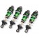 Shocks, GTR long, green-anodized, PTFE-coated bodies with TiN shafts