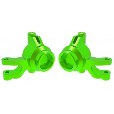 Steering blocks, 6061-T6 aluminum (green-anodized) (left & right)/ 3x