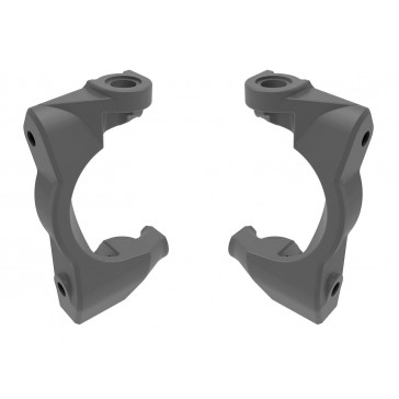 Caster blocks (c-hubs), left & right (gray)