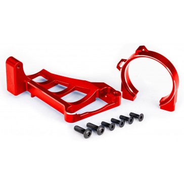 Motor mounts (front & rear) (red-anodized 6061-T6 aluminum)/ 3x10mm C