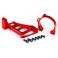 Motor mounts (front & rear) (red-anodized 6061-T6 aluminum)/ 3x10mm C