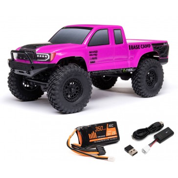 1/24 SCX24 Base Camp 4x4 Rock Crawler Brushed RTR - Pink