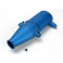 Tuned pipe, aluminum, blue-anodized (dual chamber with press