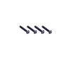 3x18mm Top Hat Titanium Screw - Burnt Blue - 4pc