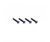 3x16mm Top Hat Titanium Screw - Burnt Blue - 4pc