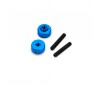 4/40 Thumb Nuts w/ Set Screw, 2pc - Blue