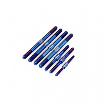 Tekno NB48 2.1 Fin Ti Turnbuckle Set - Blue (7pcs)