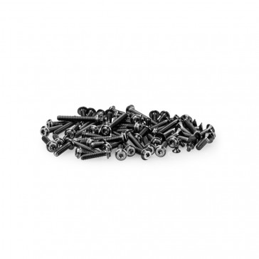 B6.4 Ti Top Hat Screw Set, Upper - Black (70pcs)