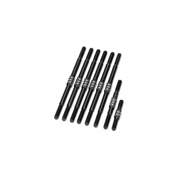 RC10T Fin Titanium Turnbuckle Set 8pc - Black