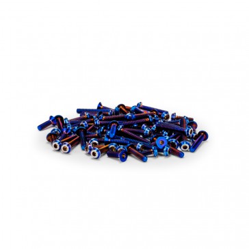 RC10B7/D Titanium Top Hat Screw Set Upper Blue