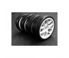 Ride 1/10 Belted Tyres Preglued 10 Spoke - White