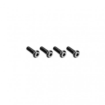 3x10mm Top Hat Titanium Screw-Stealth Black - 4pc