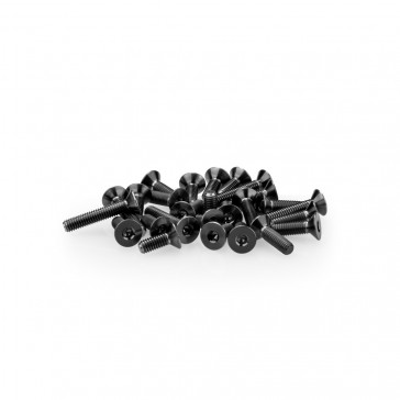 B6.4 Ti Screw Set, Lower - Black (26pcs)