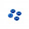 RC10B7 M4 Low-Profile Alloy Wheel Nut - Blue - 4pc