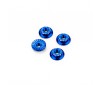 RC10B7 M4 Low-Profile Alloy Wheel Nut - Blue - 4pc