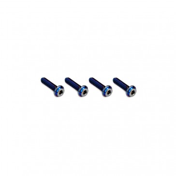 3x12mm Top Hat Titanium Screw - Burnt Blue - 4pc