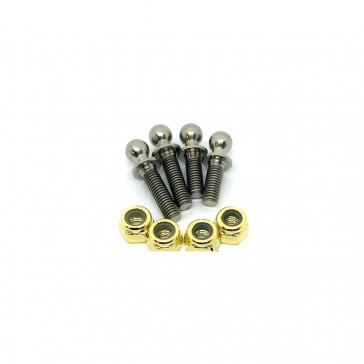 Ti Shock Mnt Ball Studs w-Gld Nuts