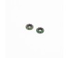 Aluminium Wing Washers 11.5mm - Black/Green (pr)