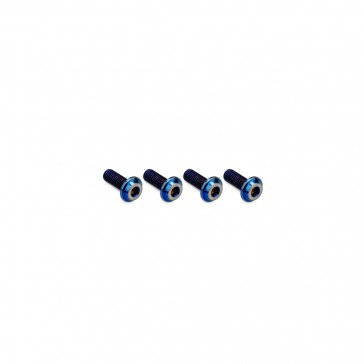 3x8mm Top Hat Titanium Screw - Burnt Blue - 4pc