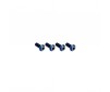 3x8mm Top Hat Titanium Screw - Burnt Blue - 4pc