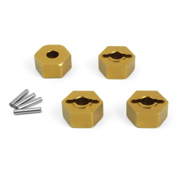 Aluminum 14mm Hex Hub Set (Gold/4pcs)