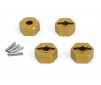 Aluminum 14mm Hex Hub Set (Gold/4pcs)