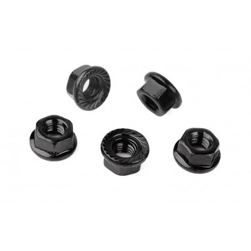 M4 Low Profile Flanged Lock Nut (Black)