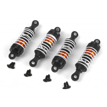 Aluminum Oil-Filled Shock Absorber Set Orange/4pc