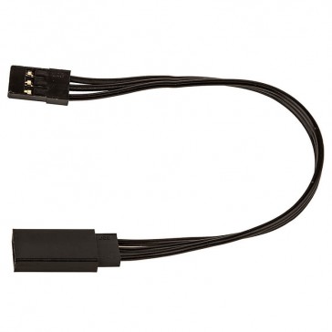 125mm SERVO EXTENSION WIRE BLACK (4.92IN)