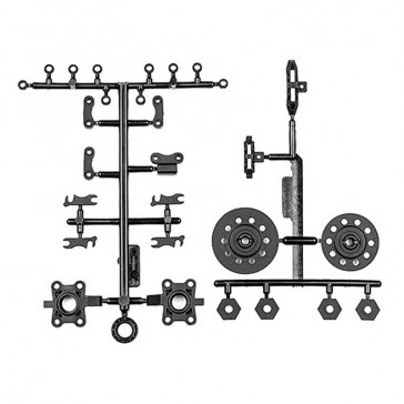 DC10 HUBS FRONT & REAR, WHEEL HEX DISCS