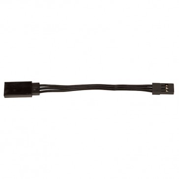 75mm SERVO EXTENSION WIRE BLACK (2.95IN)