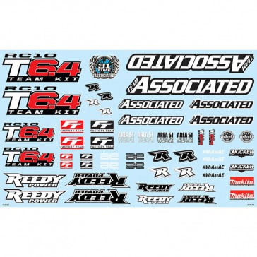 RC10T6.4 DECAL SHEET