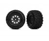 Tires & wheels, assembled (black with satin beadlock wheels, dual pro