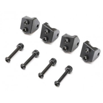 Aluminum Lower 4-link Mount Set Black: Mini LMT (4)