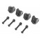 Aluminum Lower 4-link Mount Set Black: Mini LMT (4)