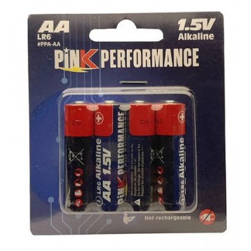 Pink Performance AA Alkaline 1.5V Dry Cell (4pcs)