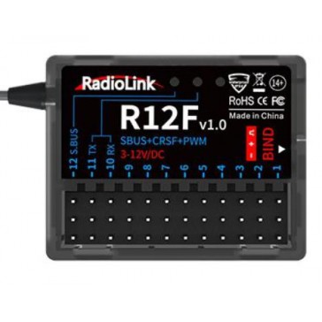 R12F 2.4Ghz 12Ch Receiver with 2-way telemetry for T12D & T16D