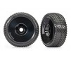 Tires & wheels, assembled, glued (black dished 3.0" wheels, Response