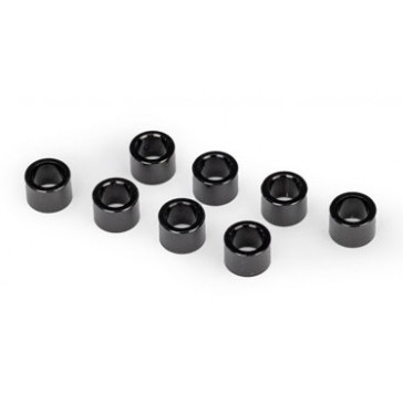 Spacer, shock cap, 6061-T6 aluminum (black-anodized) (8)