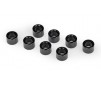 Spacer, shock cap, 6061-T6 aluminum (black-anodized) (8)