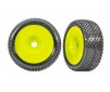 Tires & wheels, assembled, glued (yellow dished 3.0" wheels, Response