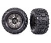 Tires & wheels, assembled, glued (3.0" gray wheels, Sledgehammer belt