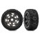 Tires & wheels, assembled, glued (3.0" gray wheels, Sledgehammer tire