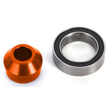 Bearing adapter, 6061-T6 aluminum (orange-anodized) (1)/ 10x15x4mm ba