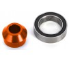 Bearing adapter, 6061-T6 aluminum (orange-anodized) (1)/ 10x15x4mm ba